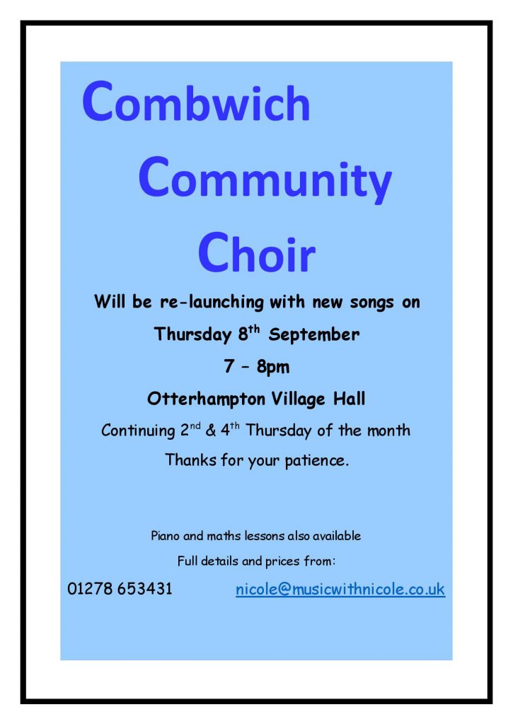 Combwich Community Choir re-launch